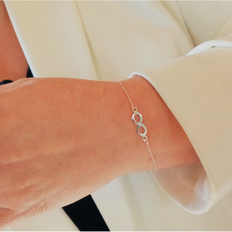 pulsera infinito plata