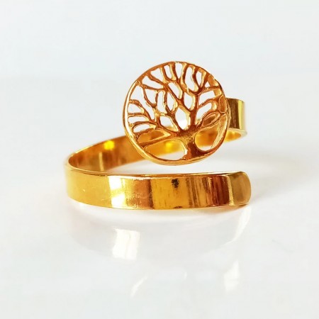 Ring Tree of Life - Silver 925 and Gold