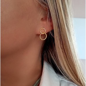 pendientes aros enlazados