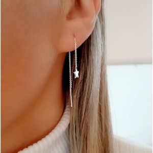 pendientes largos estrella 2
