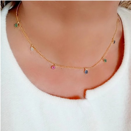 Collar Circonitas Colores