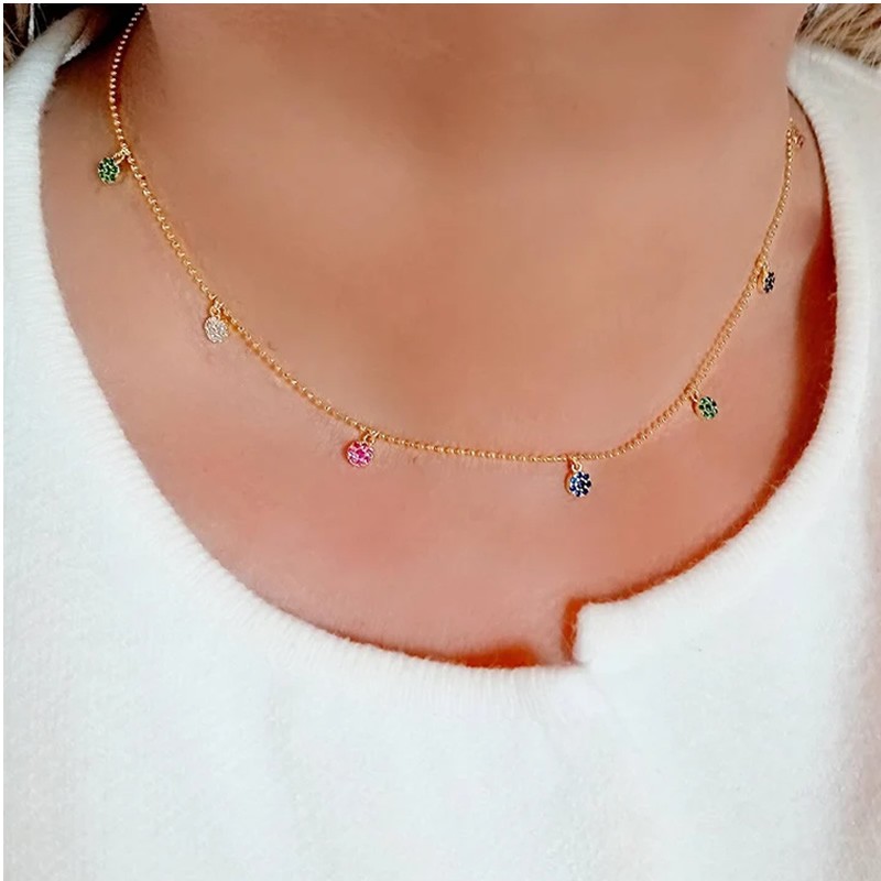 Collar Circonitas Colores