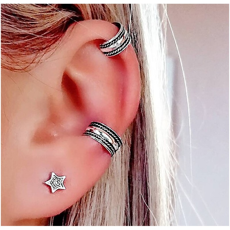 ear cuff plata