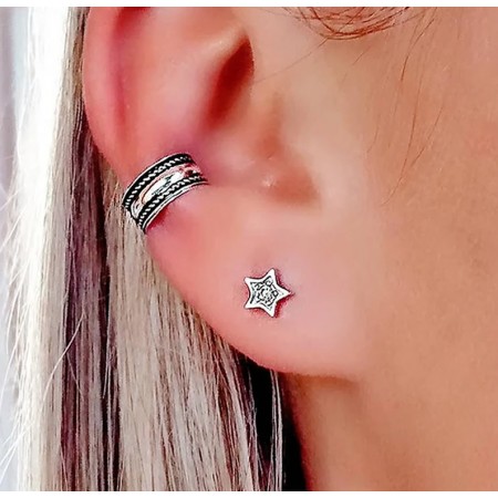 Star Tiny Earrings CZ