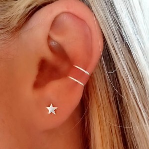 pendientes estrella plata 2