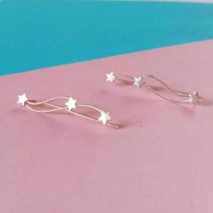pendientes trepadores estrellas plata 2