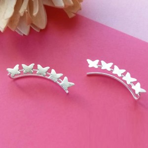 pendientes mariposas plata 2