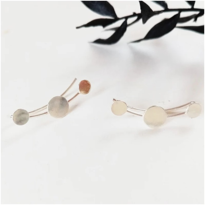 Silver Climber Earrings