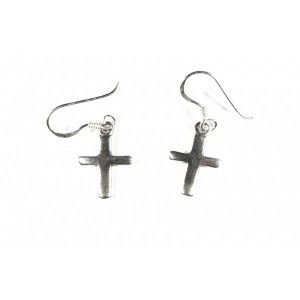 Pendientes Cruz Plata Hippie