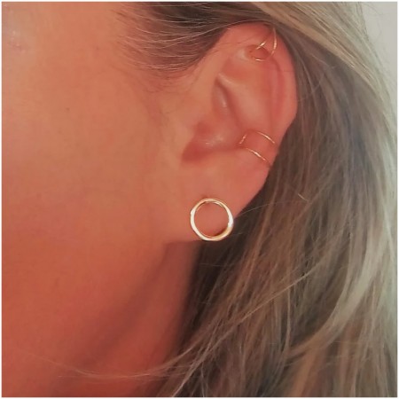 pendientes circulo oro