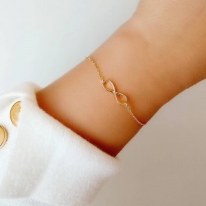 pulsera infinito oro