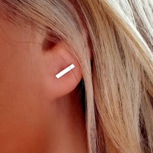 pendientes barras plata 2