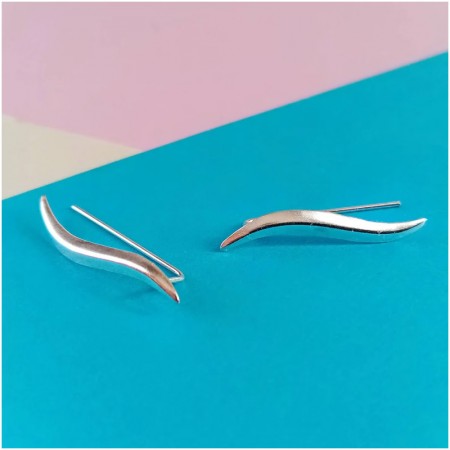 pendientes trepadores de plata