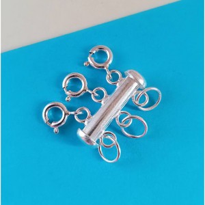 925 Sterling Silver Clasp for Layering Three Necklaces – Prevents Tangling