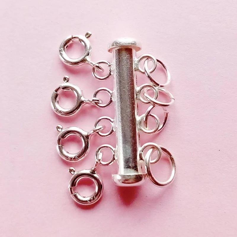Elegant Sterling Silver Clasp for Quadruple Necklace Layering