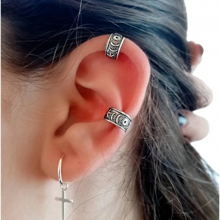 ear cuff lunas estrellas sol