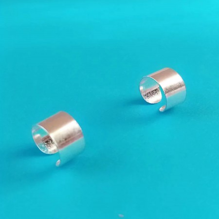 ear cuff plata lisa