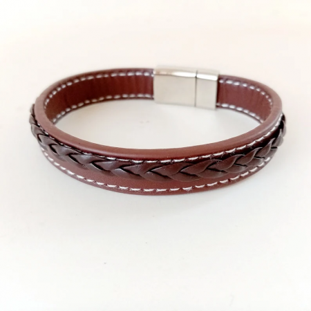 brown leather bracelet