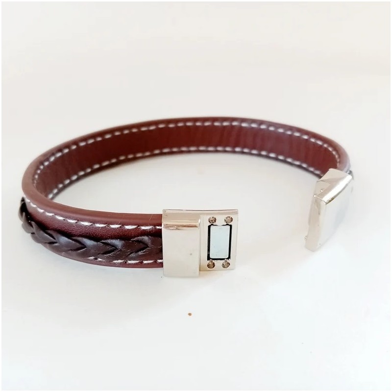 pulsera cuero hombre