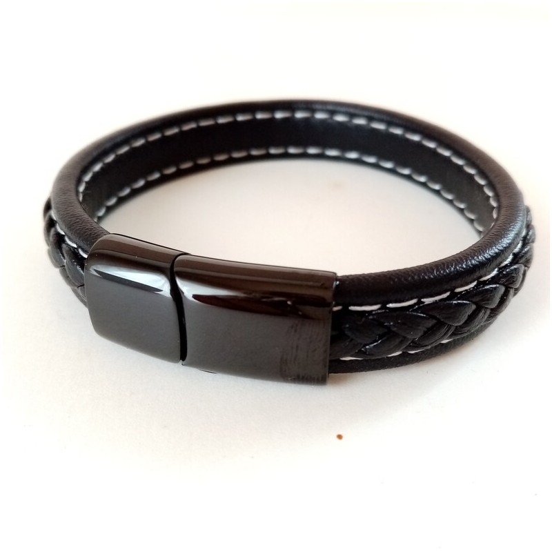 pulsera cuero hombre