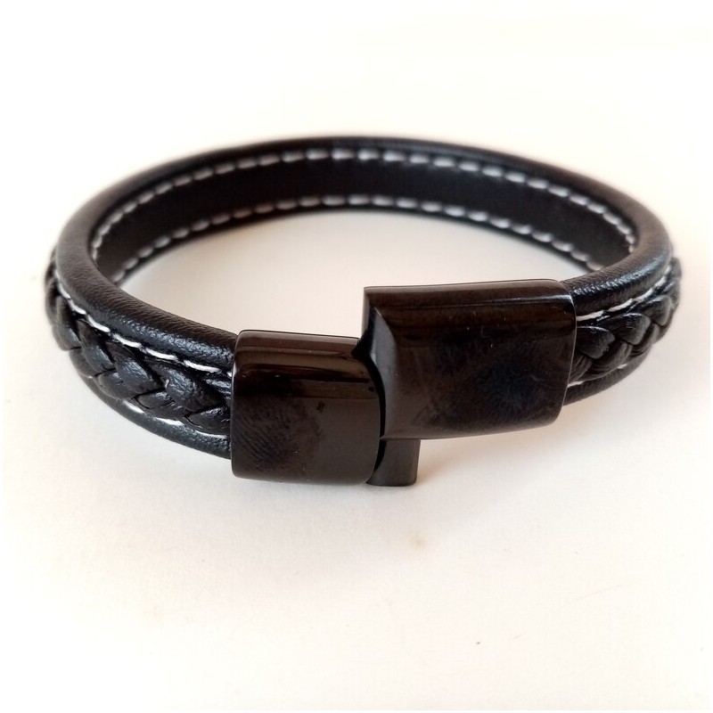 pulsera hombre cuero