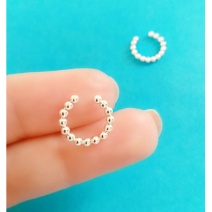 ear cuff silver balls 2