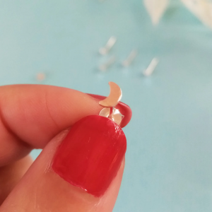 Pendientes Mini Luna Plata