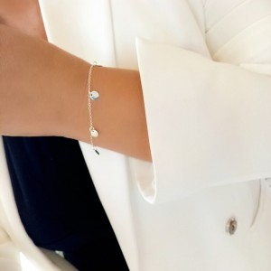 pulsera chapitas plata