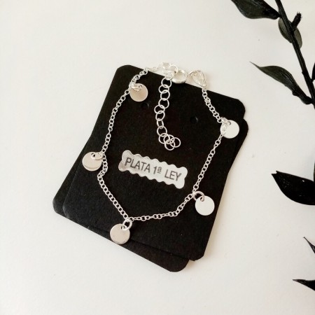 pulsera chapas plata