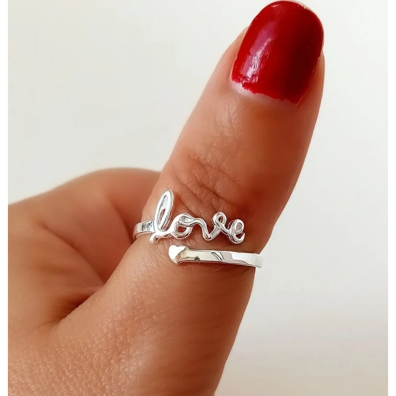 anillo love ajustable