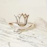 Anillo con Flor de Loto de Plata