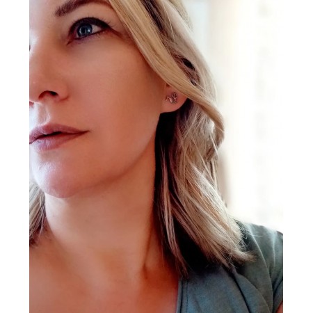 copy of Pendientes Mini Serpiente Circonitas Oro