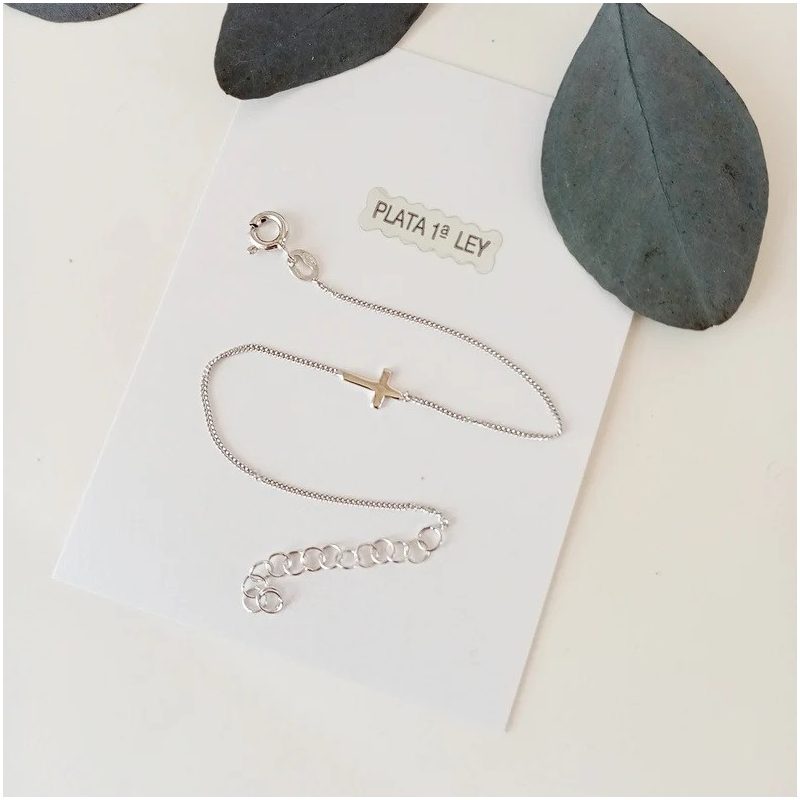 pulsera cruz tumbada