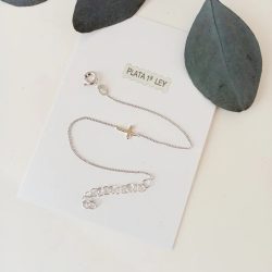 pulsera cruz tumbada