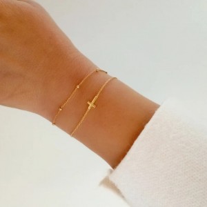 Pulsera Cruz Oro 2