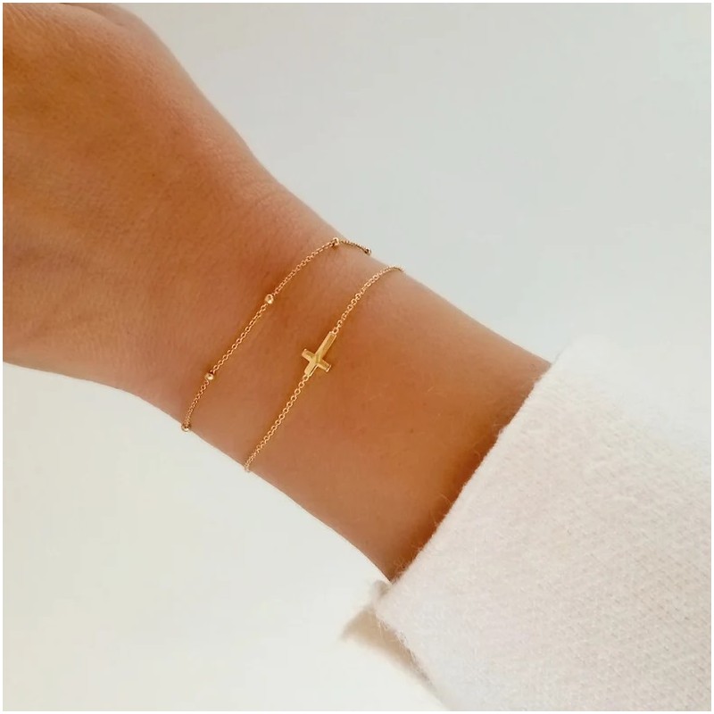 Pulsera Cruz Oro