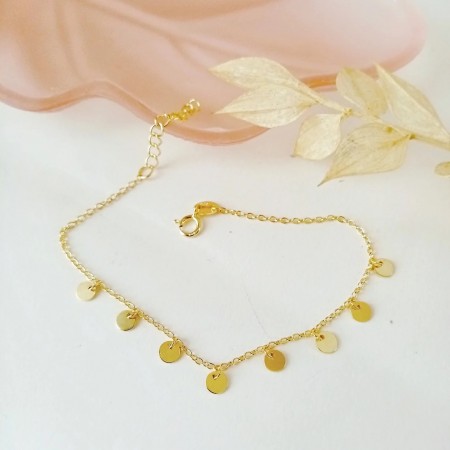 Pulsera de chapitas Chicback Plata Dorada