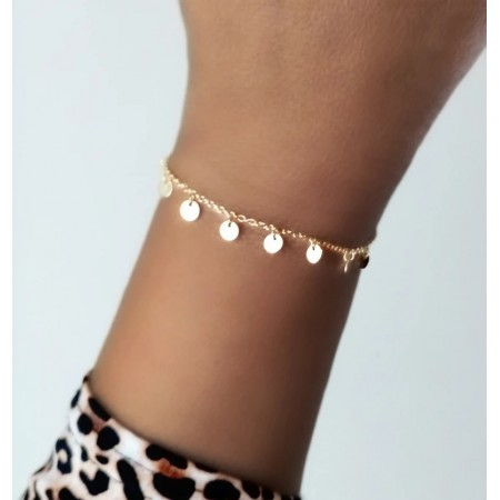 Pulsera de chapitas Chicback Plata Dorada