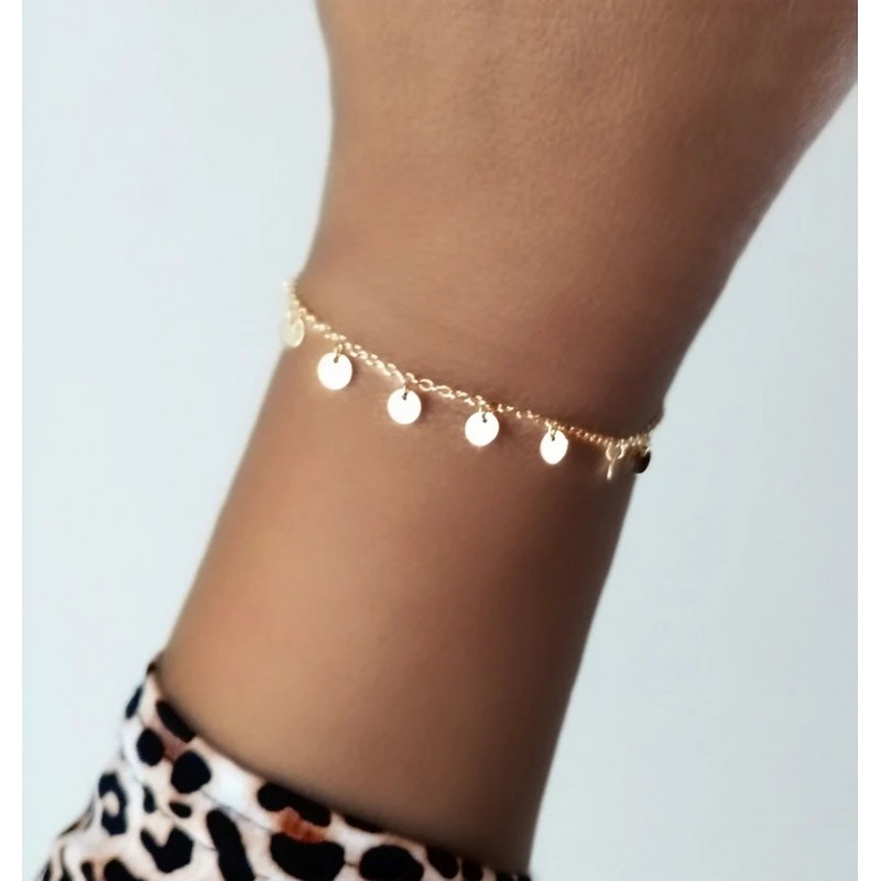 Pulsera de chapitas Chicback Plata Dorada