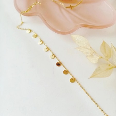pulsera moneditas oro