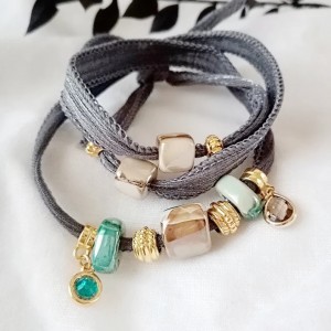 boho chic grey bracelet