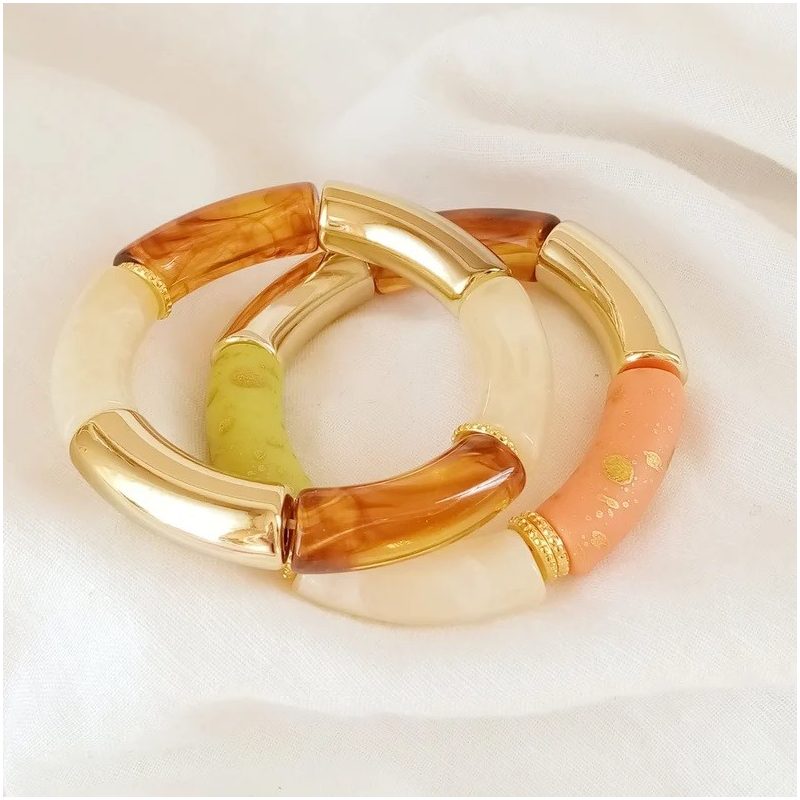 Acrylic bamboo bracelet