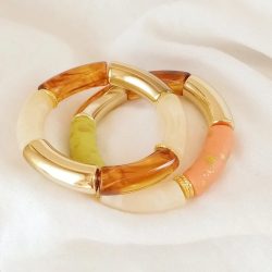 Acrylic bamboo bracelet