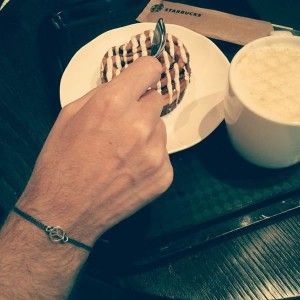 Pulsera de Hilos Silver Peace Blue