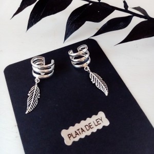 ear cuff aros y pluma 2