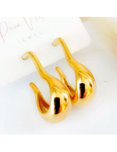 pendientes gota larga oro bottega