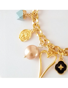pulsera charms oro donatella 2