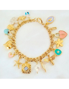 pulsera charms oro