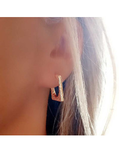 Hammered Golden Earrings for woman 2