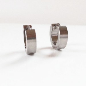 Steel Hoop earrings for men 2